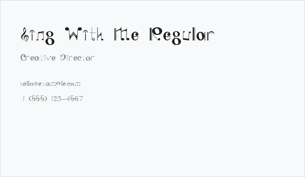 Sing With Me Regular Business Card
