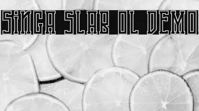 Singa Slab OL DEMO Font examples