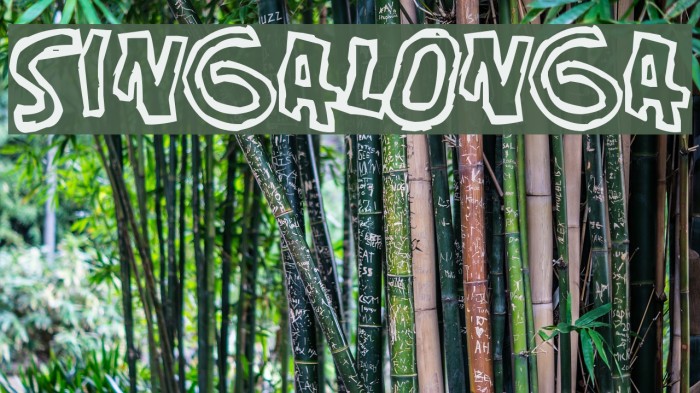 Singalonga Font examples