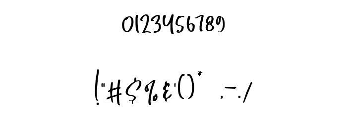 Singaparna Script Font OTHER CHARS