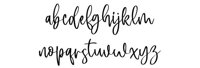 Singaparna Script Font LOWERCASE