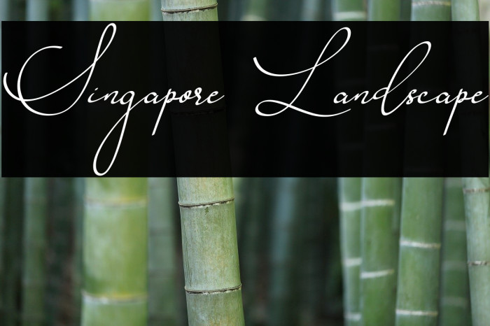 Singapore Landscape Font examples