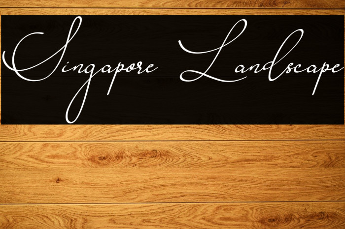 Singapore Landscape Font examples