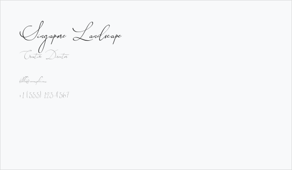 Singapore Landscape Business Card