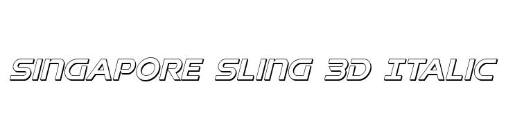 Singapore Sling 3D Italic Font