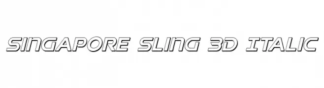 Singapore Sling 3D Italic  font caratteri gratis