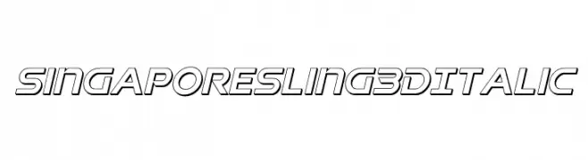 Singapore Sling 3D Italic  Frei Schriftart Herunterladen