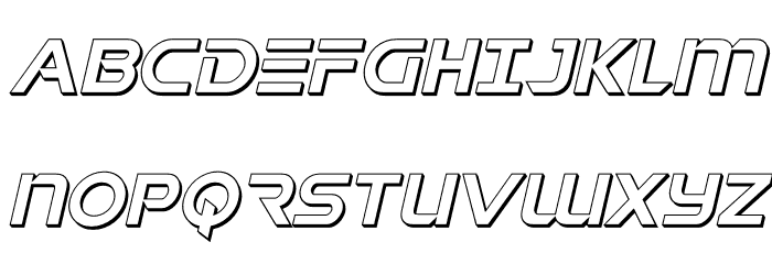 Singapore Sling 3D Italic Font Litere mari