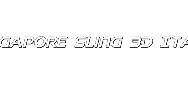 Singapore Sling 3D Italic Logo