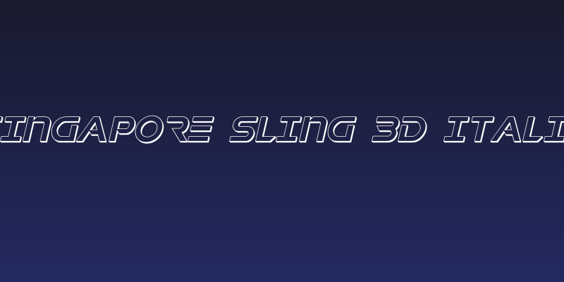 Singapore Sling 3D Italic Social Header
