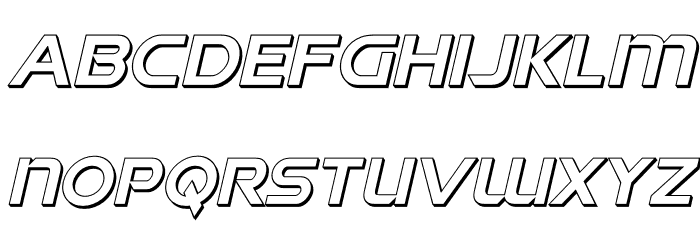 Singapore Sling 3D Italic Font LOWERCASE