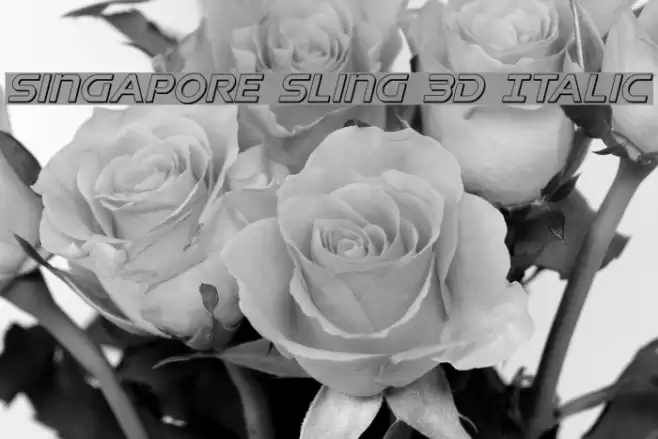 Singapore Sling 3D Italic Font examples
