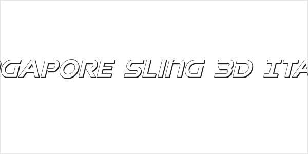 Singapore Sling 3D Italic Logo