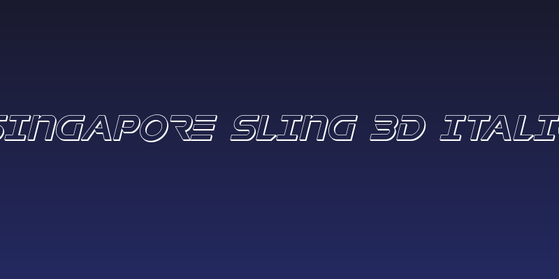 Singapore Sling 3D Italic Social Header