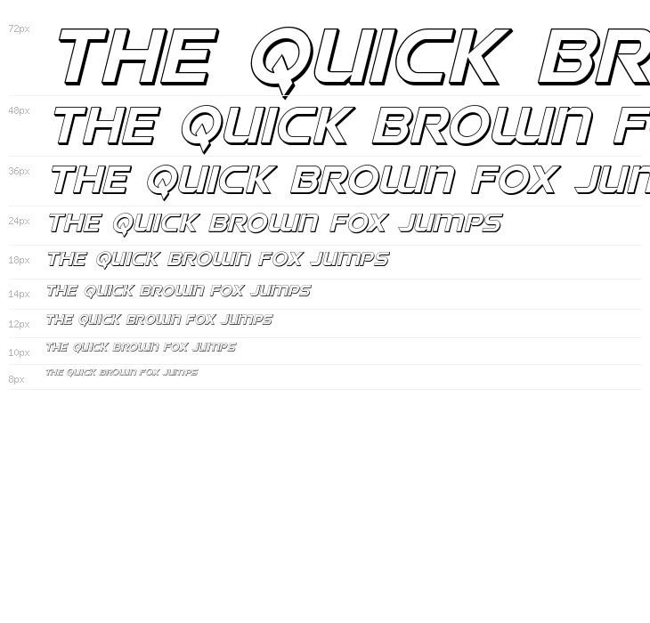 Singapore Sling 3D Italic Waterfall