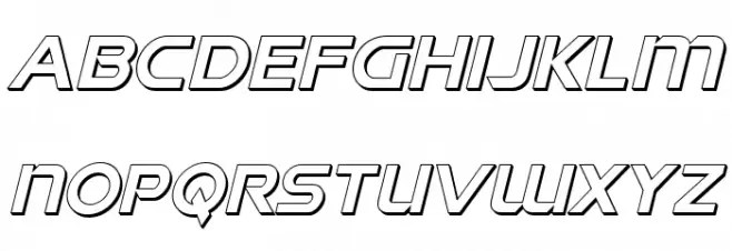 Singapore Sling 3D Italic फ़ॉन्ट लोअरकेस