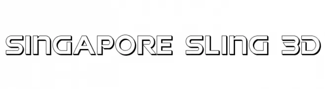 Singapore Sling 3D  Descarca Fonturi Gratis