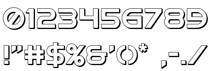 Singapore Sling 3D Font OTHER CHARS