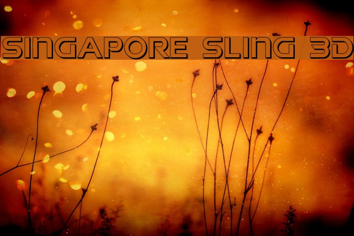 Singapore Sling 3D Font examples
