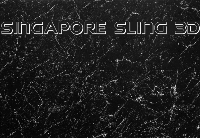 Singapore Sling 3D Font examples