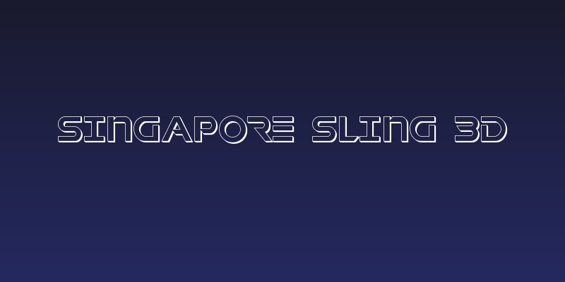 Singapore Sling 3D Social Header