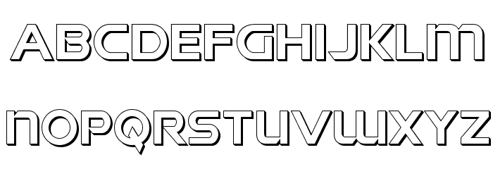 Singapore Sling 3D Font LOWERCASE