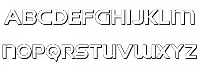Singapore Sling 3D Schriftart Kleinbuchstaben