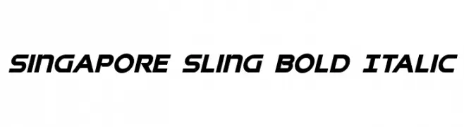Singapore Sling Bold Italic  les polices de caractères gratuit tlcharger