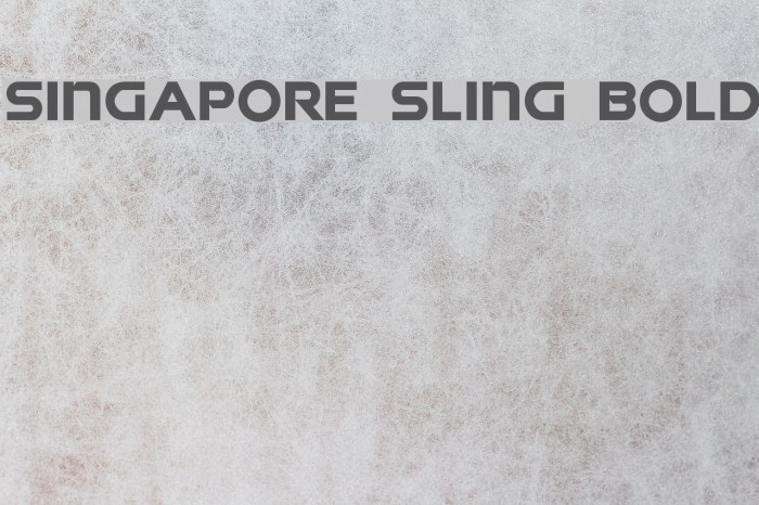 Singapore Sling Bold Font examples