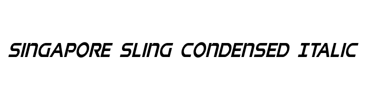 Singapore Sling Condensed Italic Font