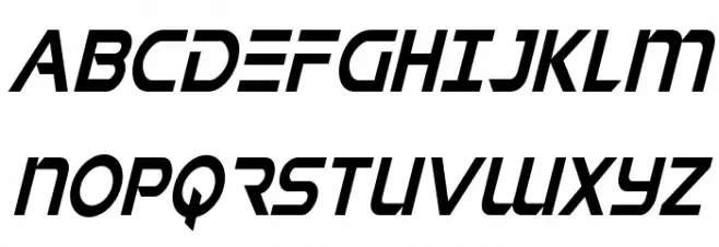 Singapore Sling Condensed Italic Font UPPERCASE