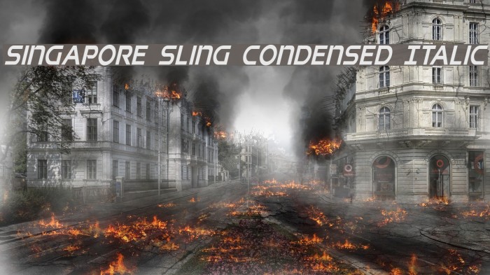 Singapore Sling Condensed Italic Font examples