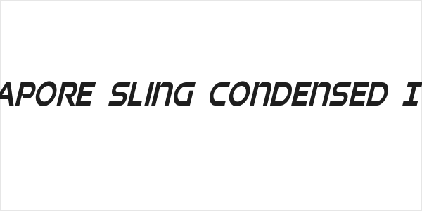 Singapore Sling Condensed Italic Logo