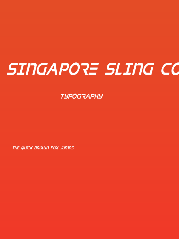 Singapore Sling Condensed Italic Poster