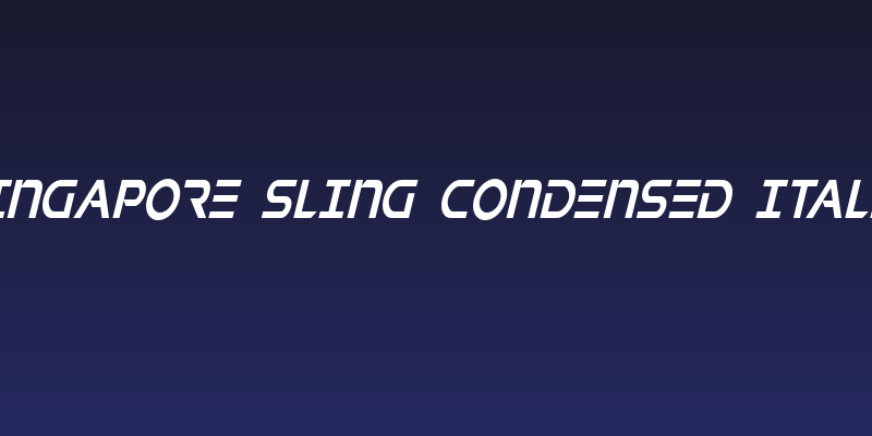 Singapore Sling Condensed Italic Social Header