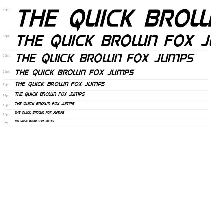 Singapore Sling Condensed Italic Waterfall