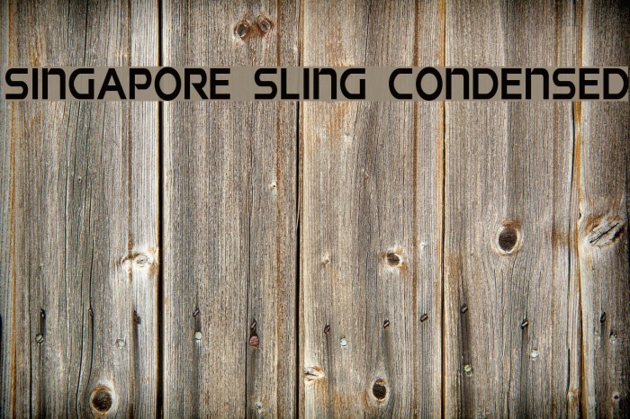 Singapore Sling Condensed Example 1