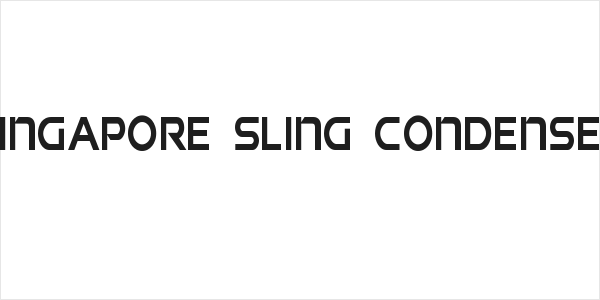 Singapore Sling Condensed Logo