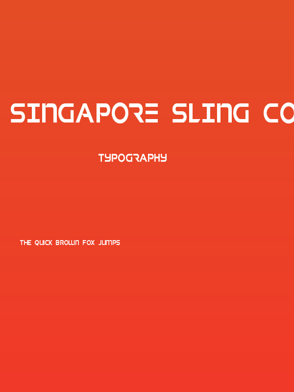 Singapore Sling Condensed Poster
