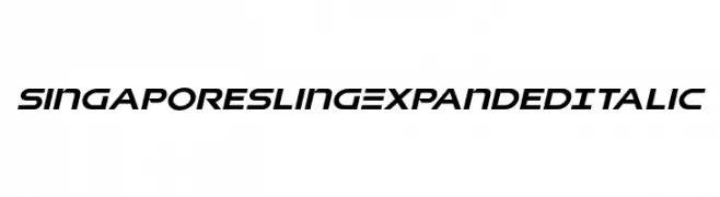 Singapore Sling Expanded Italic  Frei Schriftart Herunterladen