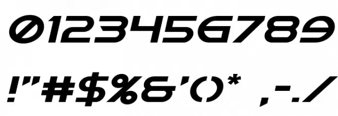 Singapore Sling Expanded Italic Font OTHER CHARS