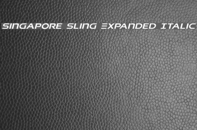 Singapore Sling Expanded Italic Font examples