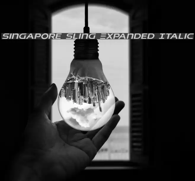 Singapore Sling Expanded Italic Font examples