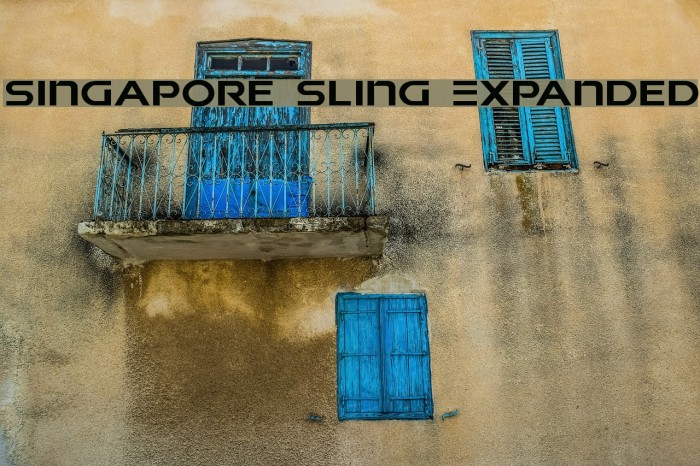Singapore Sling Expanded Font examples