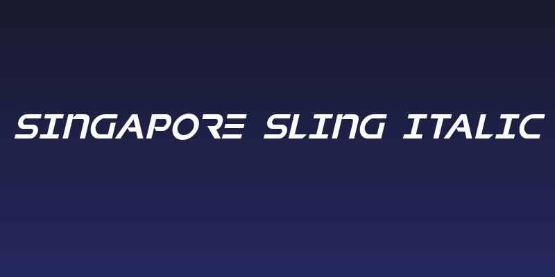Singapore Sling Italic Social Header