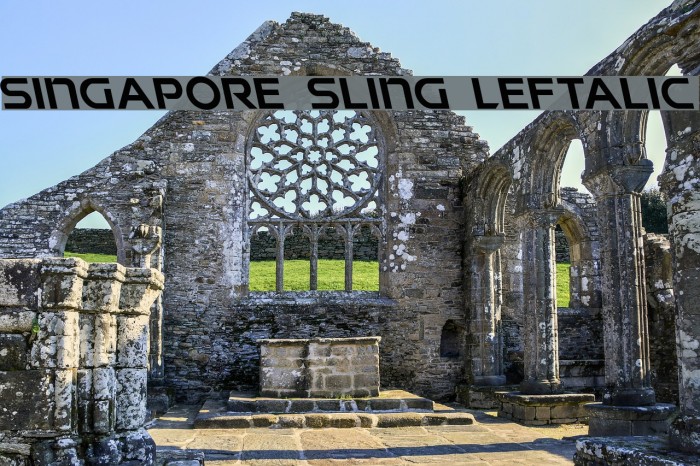 Singapore Sling Leftalic フォント examples
