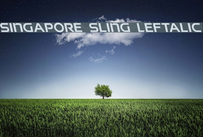Singapore Sling Leftalic フォント examples