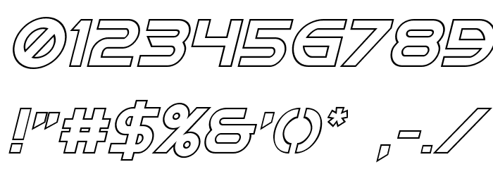 Singapore Sling Outline Italic Font OTHER CHARS