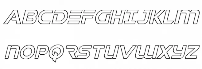 Singapore Sling Outline Italic Шрифта ВЕРХНИЙ