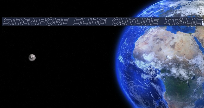 Singapore Sling Outline Italic Font examples